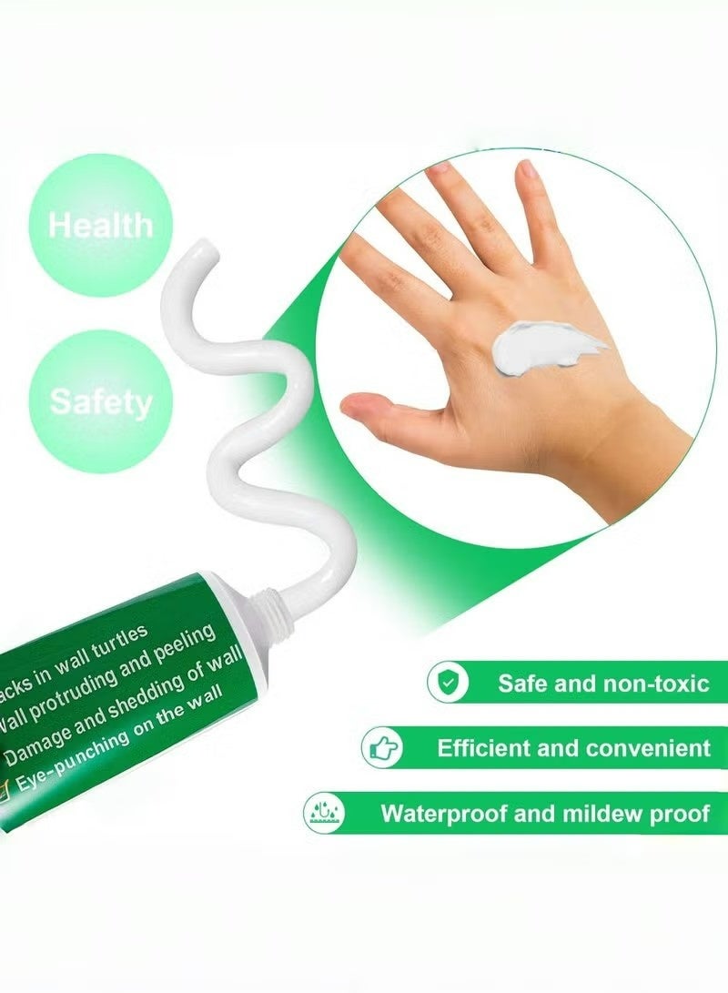 Wall Repairing Ointment, Wall Repair Cream, Wall Crack Repair Paste, Wall Mending Agent, Universal Caulk Sealing Broken Hole Filler Walls Peeling Graffiti Gap Repair Cream - Image 2